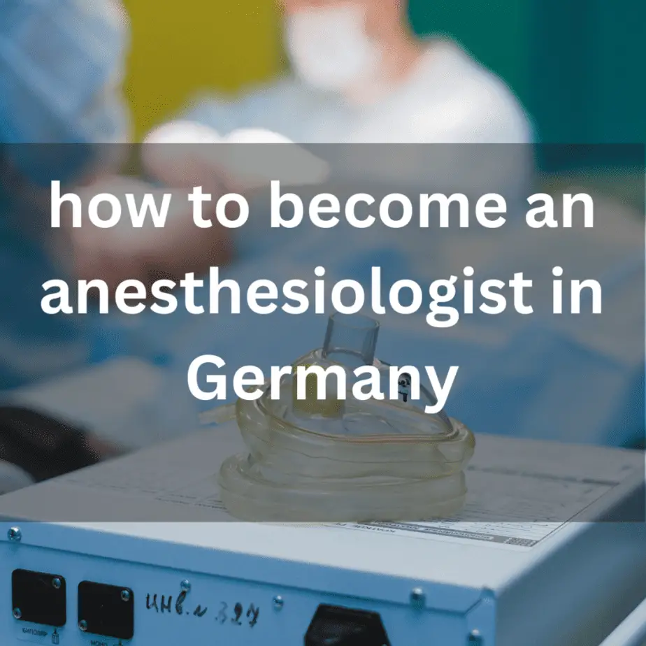 how to become an anesthesiologist in Germany